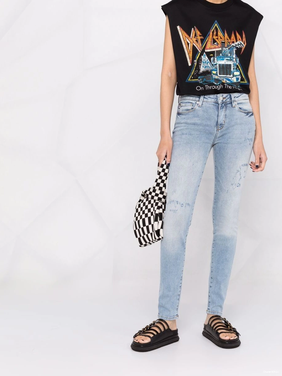 Affordable jeans Moschino skinny distressed-effect Women Love 0425